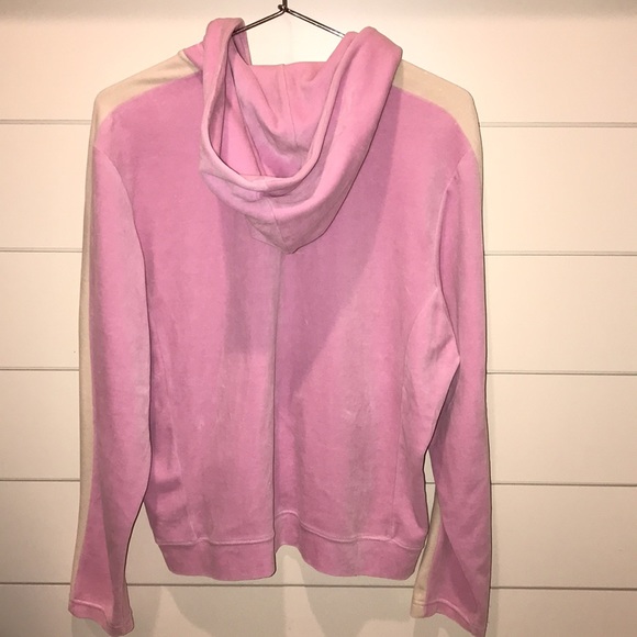 FILA Pink Velour Zip-Up Hooded Jacket - Picture 9 of 9